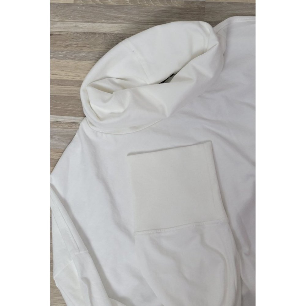 $125 MSRP NWOT ATM Cropped Turtleneck, Women's Size Large, White